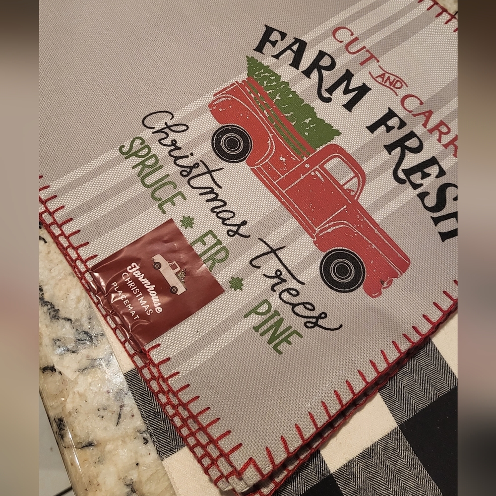 Set of 4 Christmas placemats
